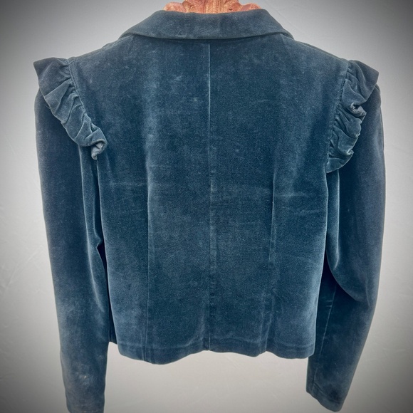 Velvet Ruffle Blazer - Picture 2 of 2